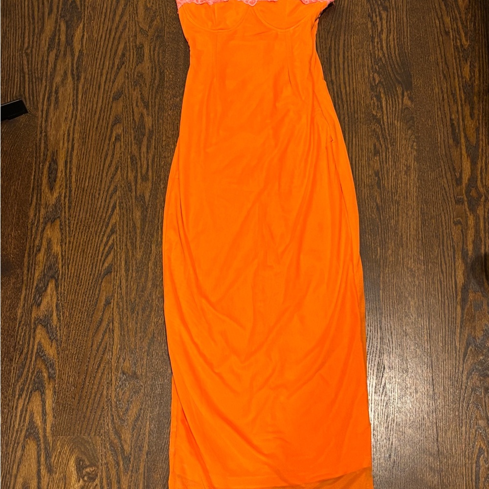 Orange Bodycon Dress